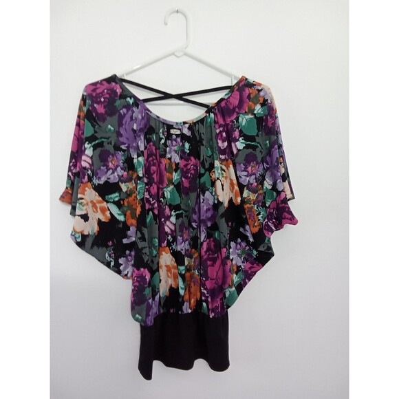 Candies Multicolor Floral Womens Medium Blouse - Picture 3 of 7